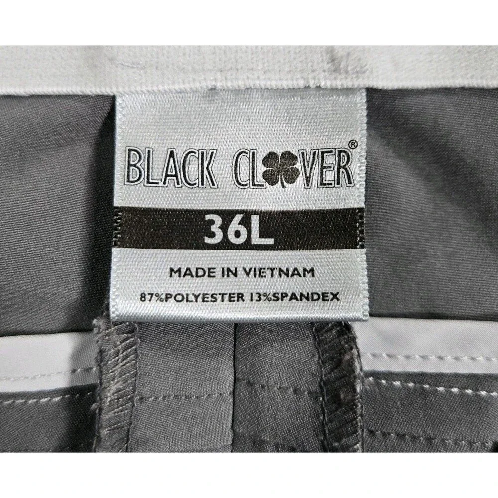 Mens Black Clover Live Lucky Gray Pants 36x33